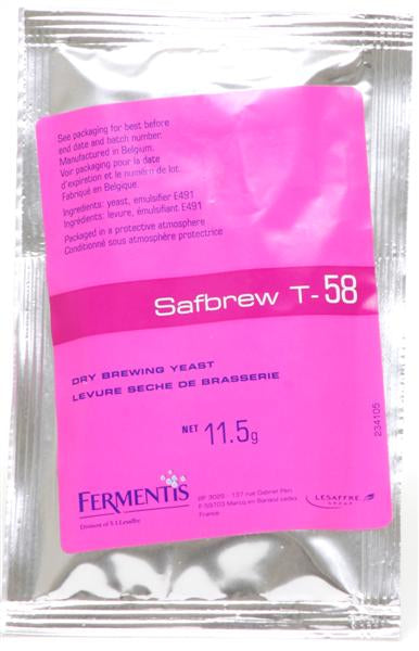 Safbrew T-58 Dry Brewing Yeast 11.5 Grams