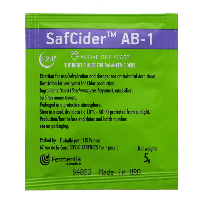 SafCider AB-1 Cider Yeast, 5g