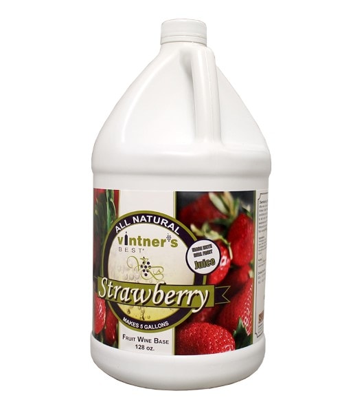 Vintners Best Strawberry Fruit Wine Base - One Gallon Jug