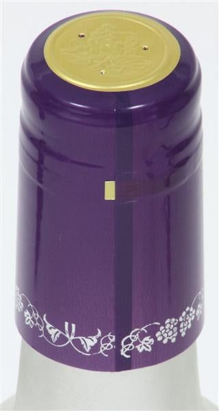 Purple w/Silver Grapes Shrink Caps - 500 Count