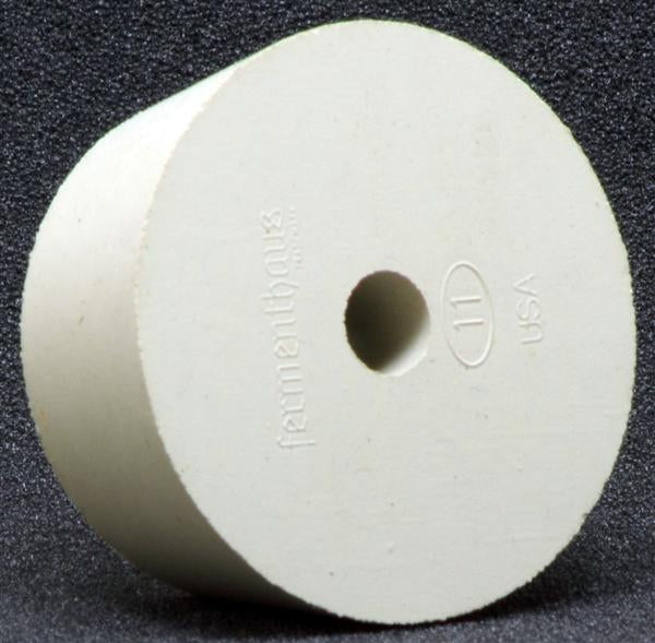 Size 11 Drilled Rubber Stopper 2-1/8 X 1-7/8