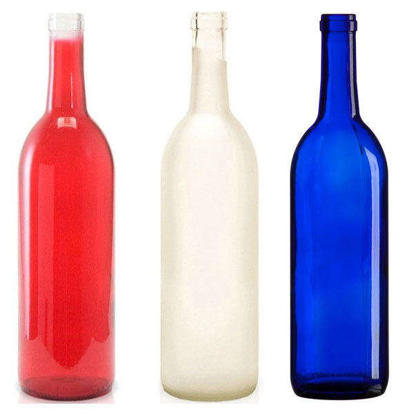 Patriotic Collection of Wine Bottles - Red White and Blue - 750ml - 12 Per Case