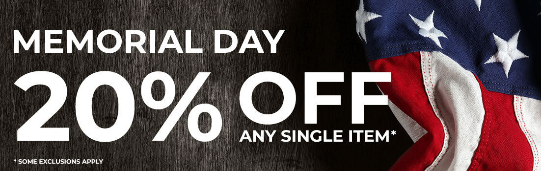 Memorial Day Sale - 20% OFF Any Single Item