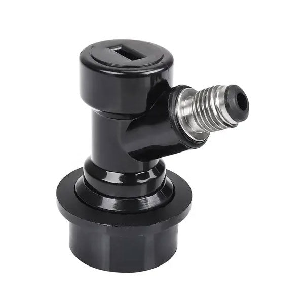 Ball Lock Fitting - Liquid Side (Out) - 1/4 MFL Threaded - Black
