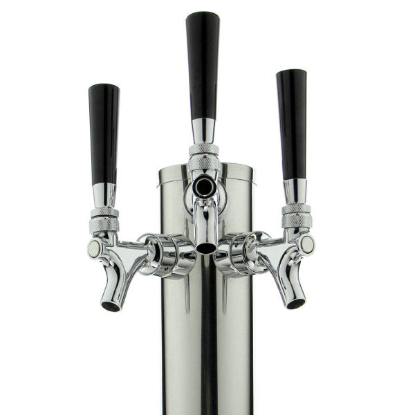 3 in. Triple Tap Draft Beer Tower w/Standard Faucets