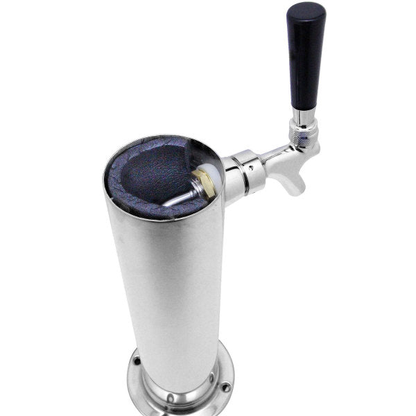 3 in. Single Tap Draft Beer Tower w/Standard Faucet