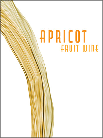 Apricot Fruit Wine Self Adhesive Wine Labels, pkg of 30
