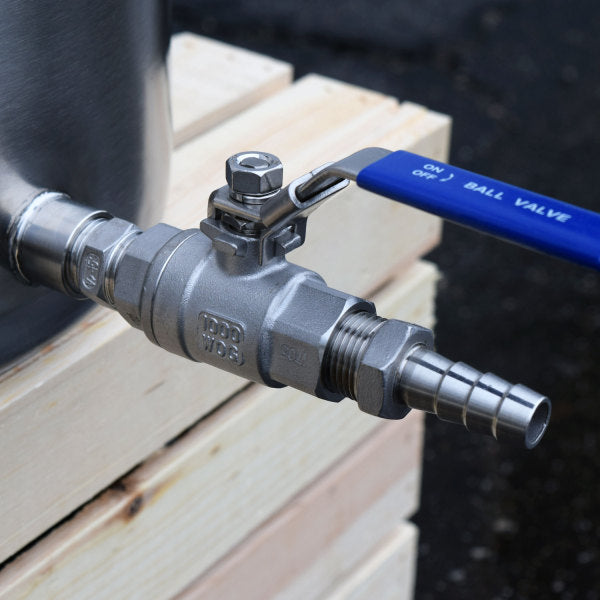 8 Gallon Brewer's BEAST Stainless Brew Kettle with Ball Valve