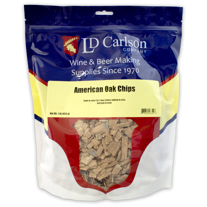American Oak Chips - Light Toast - 1 Lb. Bag