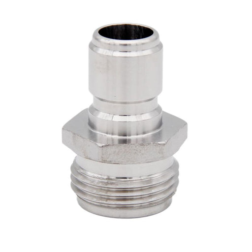 Male Garden Hose Thread to Male Quick Disconnect - Stainless Steel