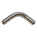 90 Degree Tubing Splicer Elbow - 1/4 in. x 1/4 in. Barb - Stainless Steel