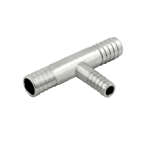 Stainless Steel Tee - 3/8 x 3/8 x 1/4 in. Barbs