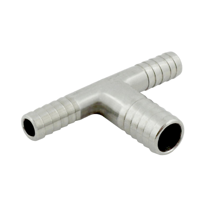 Stainless Steel Tee - 3/8 x 1/4 x 1/4 in. Barbs