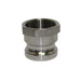 Male Camlock Disconnect x 1/2 in. FPT, 304 SS