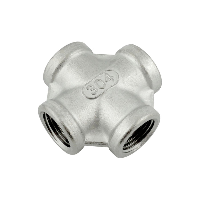 Stainless Steel Cross - 1/4 in. Female NPT (FPT)