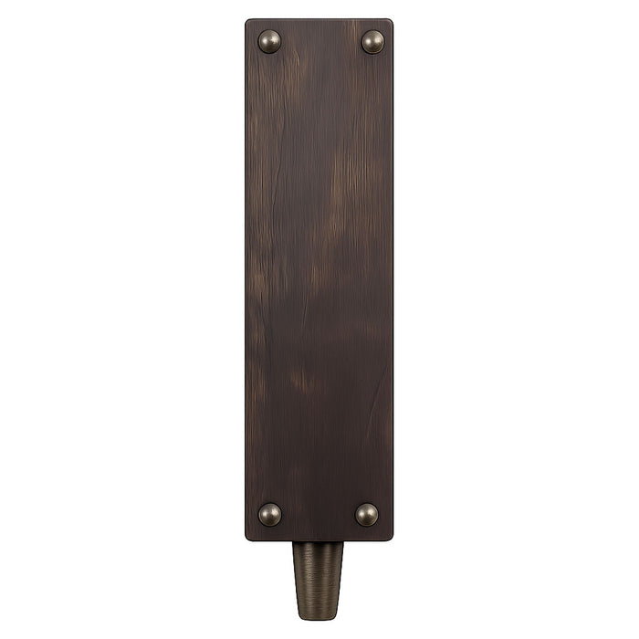 Rustic Wood Tap Handle with Brass Finish – Classic Draft Faucet Knob