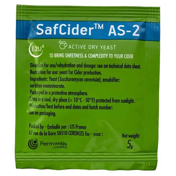 SafCider AS-2 Cider Yeast, 5g