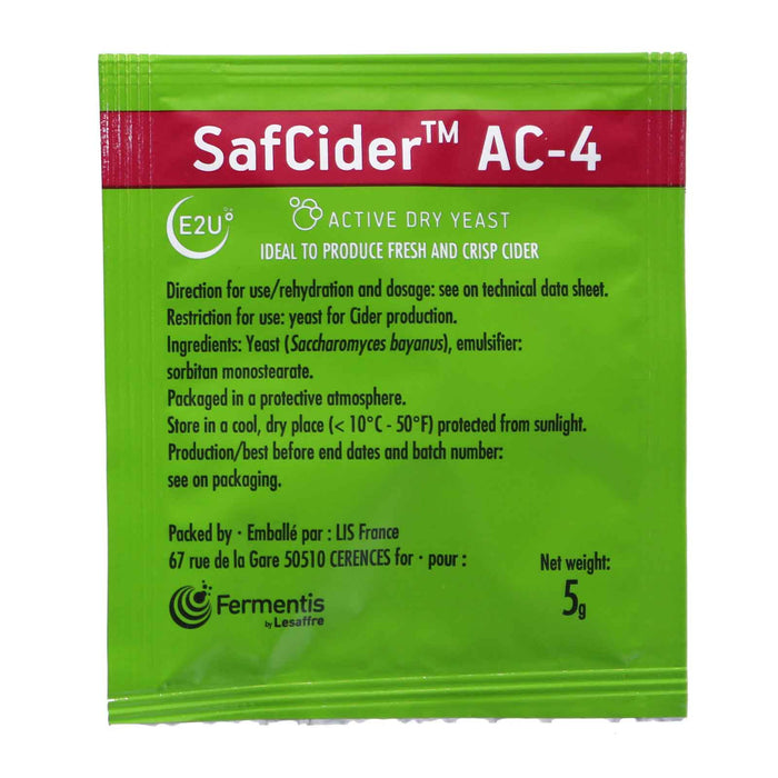 SafCider AC-4 Cider Yeast, 5g