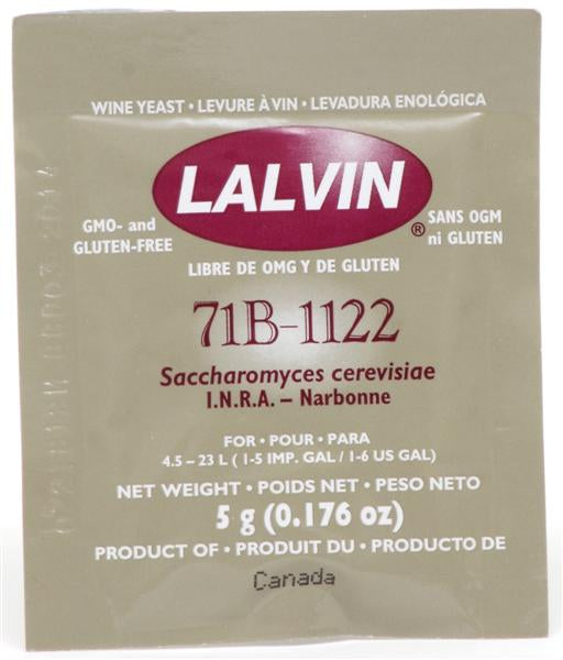 Lalvin 71B-1122 Wine Yeast - Concentrates/Juice