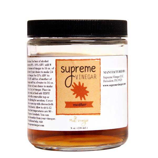 Supreme Brand Malt Mother of Vinegar 8 oz