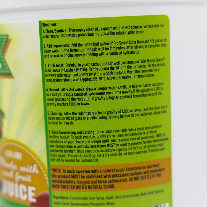 Pro Series Cider Base - 64 oz (Makes 5 Gallons)