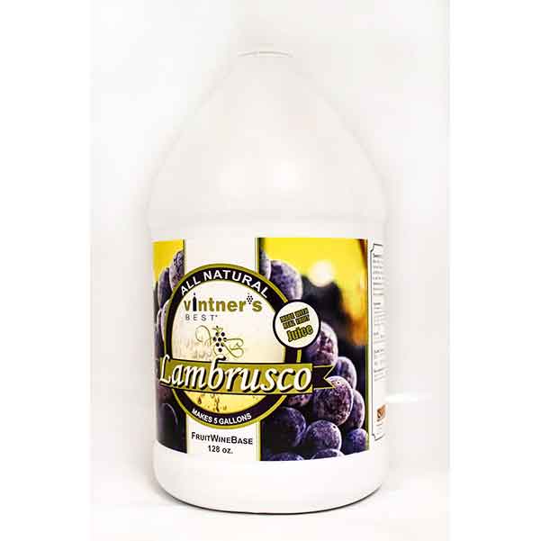 Lambrusco Grape Fruit Wine Base - One Gallon Jug