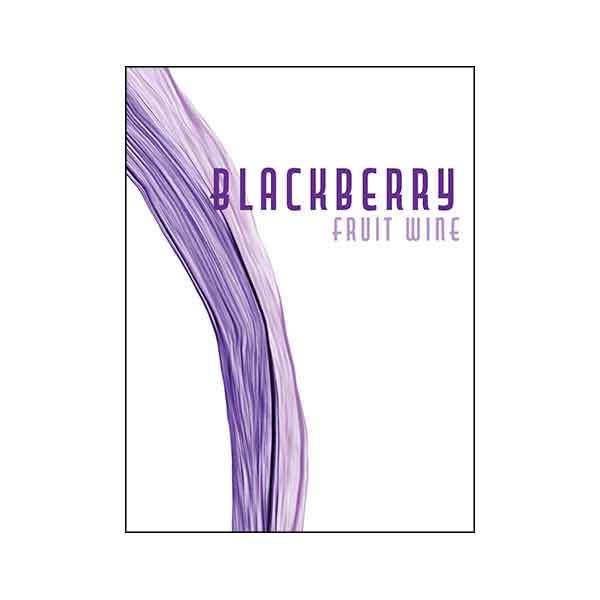 Blackberry Fruit Wine Self Adhesive Wine Labels, pkg of 30