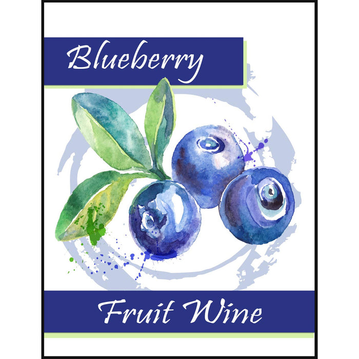 Blueberry Fruit Wine Self Adhesive Wine Labels, pkg of 30