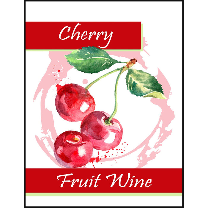 Cherry Fruit Wine Self Adhesive Wine Labels, pkg of 30
