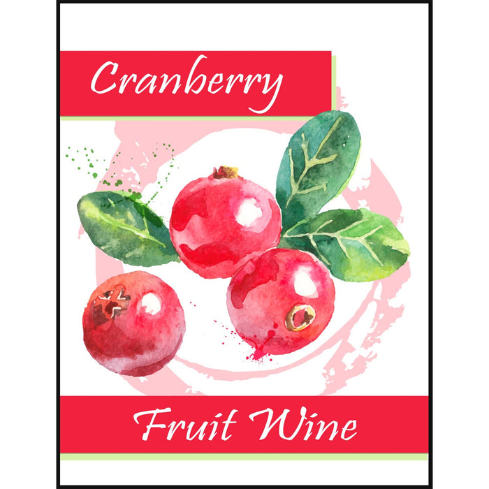 Cranberry Fruit Wine Self Adhesive Wine Labels, pkg of 30