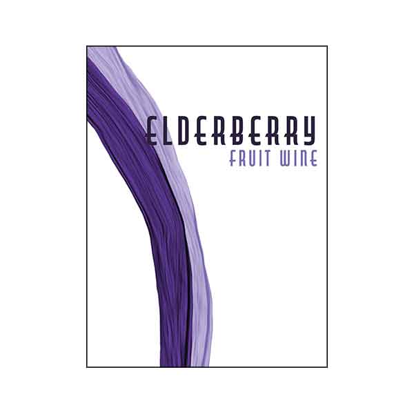 Elderberry Fruit Wine Self Adhesive Wine Labels, pkg of 30