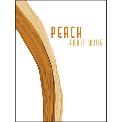 Peach Fruit Wine Self Adhesive Wine Labels, pkg of 30