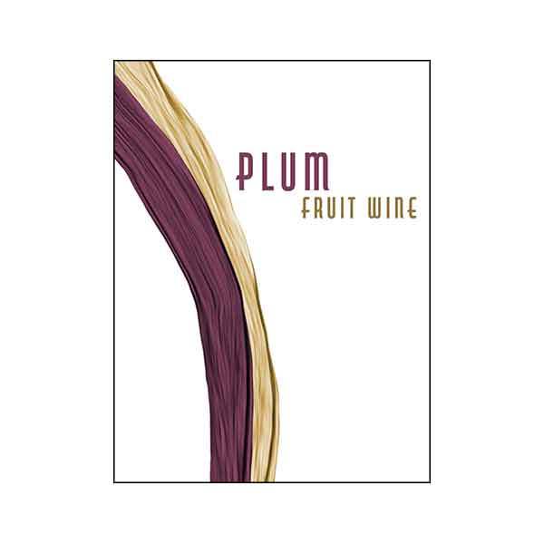 Plum Fruit Wine Self Adhesive Wine Labels, pkg of 30