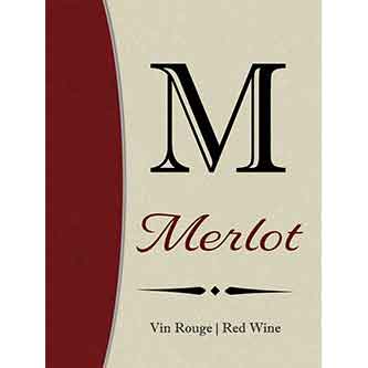 Merlot Wine Labels - 30 Pack