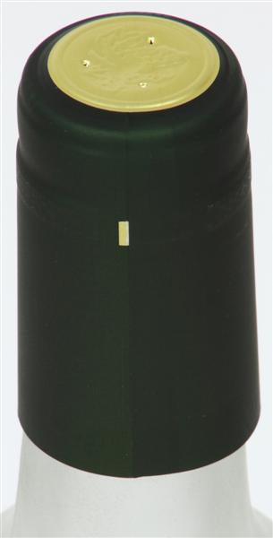 Green (Flat Metallic) Shrink Caps - 30 Count