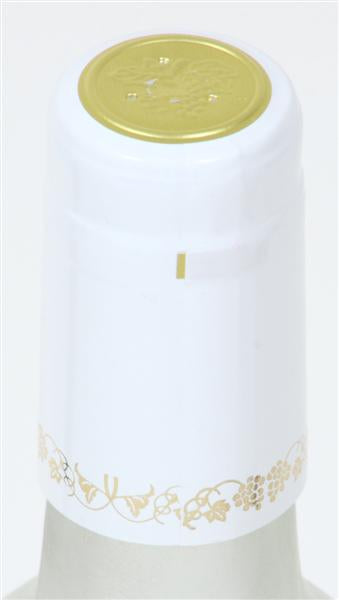 White w/Gold Grapes Shrink Caps - 30 Count