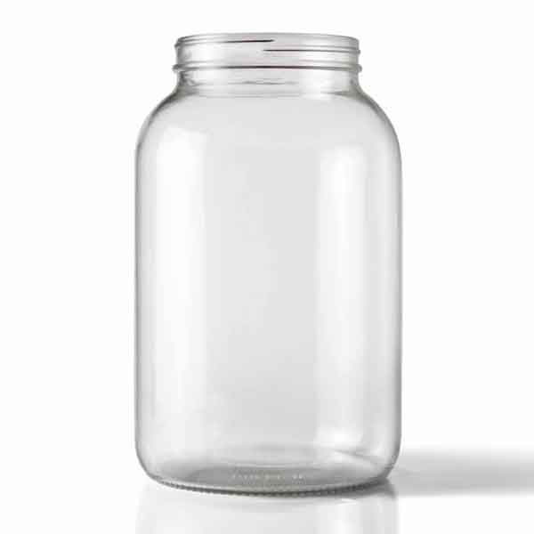 Wide Mouth Clear One Gallon Glass Jug