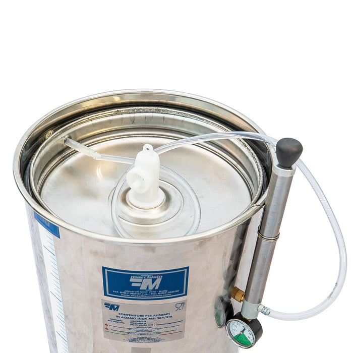 Marchisio 50 Liter Variable Capacity Stainless Steel Tank with Floating Lid