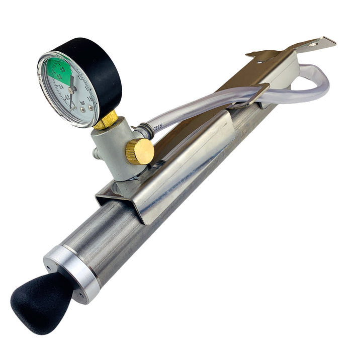 Deluxe Hand Pump with Gauge and Mounting Bracket for Stainless Steel Variable Capacity Tanks