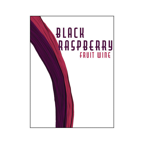 Black Raspberry Fruit Wine Self Adhesive Wine Labels, pkg of 30