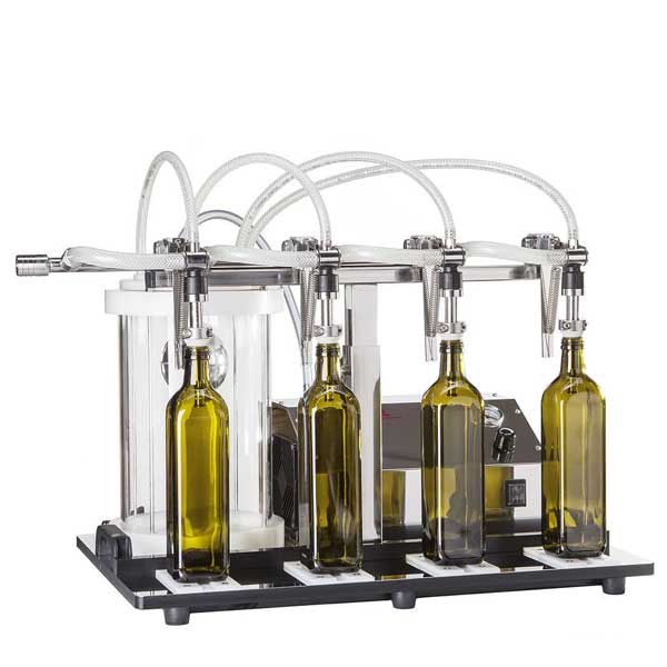 Enolmaster 4 Head Vacuum Bottle Filler - Olive Oil | Liquors | Balsamic Vinegar | High Viscosity