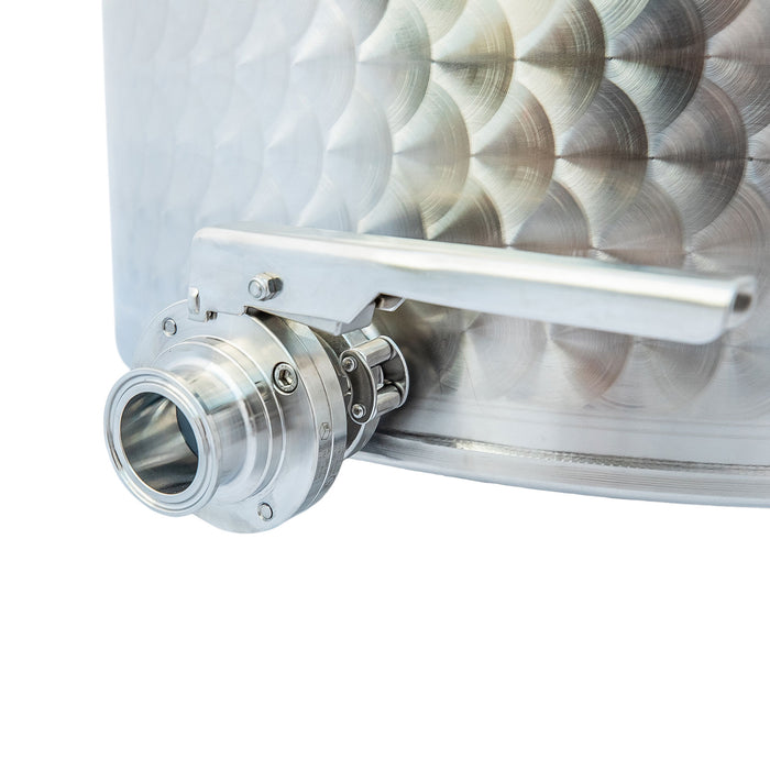 300 Liter Stainless Steel Variable Capacity Wine Tank with Floating Lid and 1.5 in. Tri-Clamp Valve by Marchisio